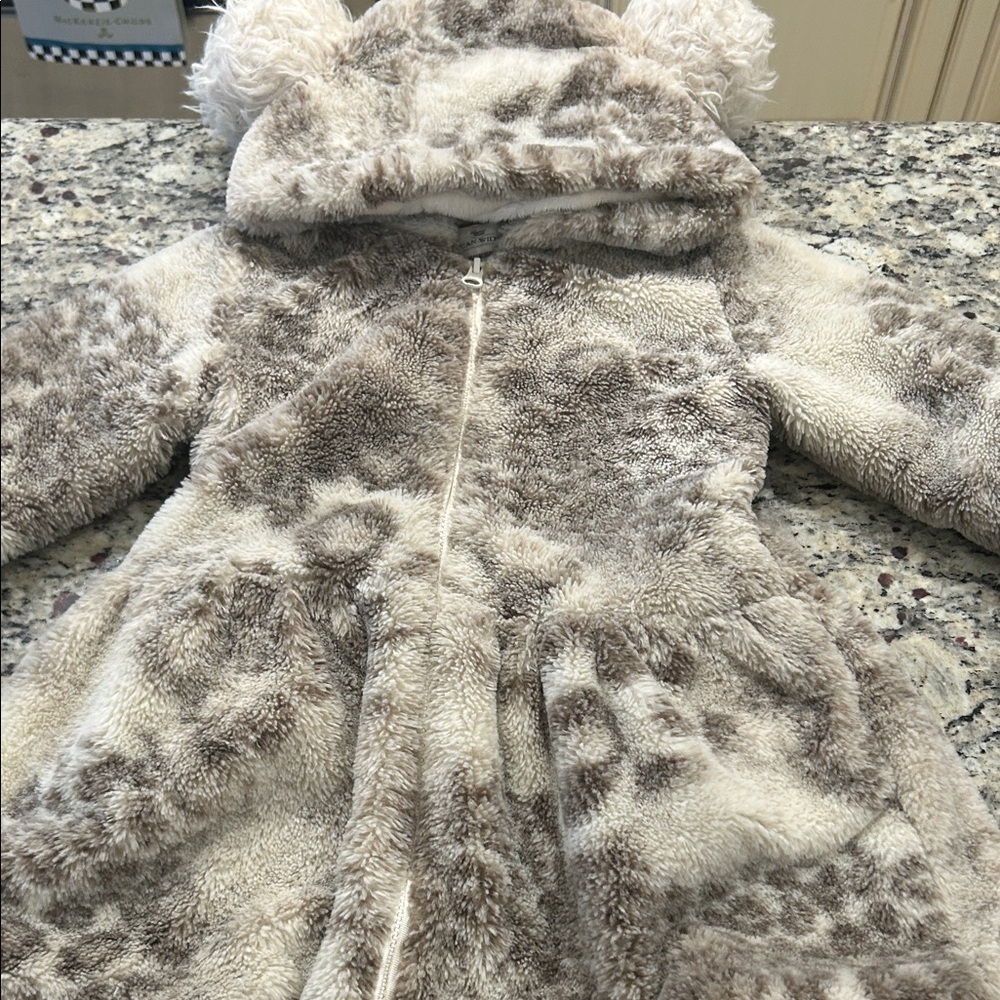 Cozy Cream and Brown Kids Jacket